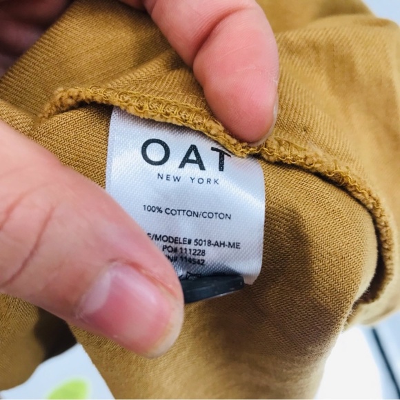 OAT New York Sleeveless Button Front Midi Dress Mustard Size XL - Picture 5 of 9